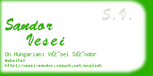 sandor vesei business card